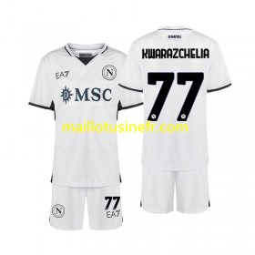 Maillot de Foot SSC Naples Khvicha Kvaratskhelia 77 Extérieur 2024-25 - Enfant